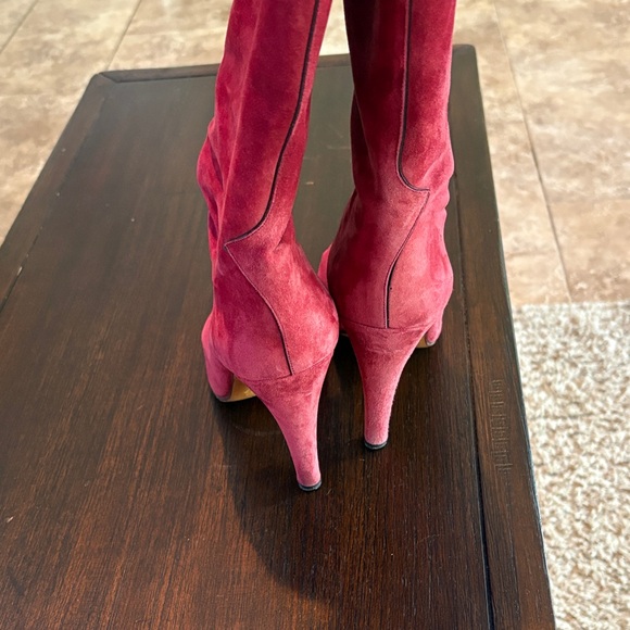 Casadei Red Suade tall Boot - Picture 3 of 8